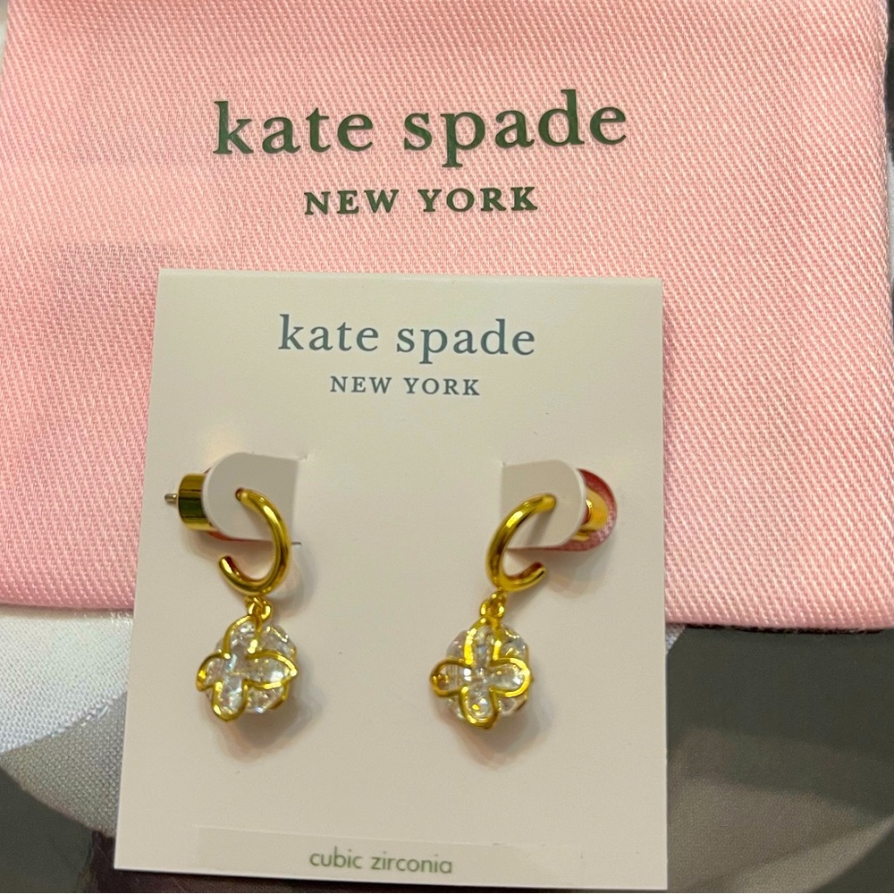 NWT Kate Spade Something Spark Huggie earrings. $58 retail.